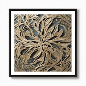 Gold Leaf Wall Art Art Print