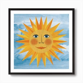 Sun Face 3 Art Print