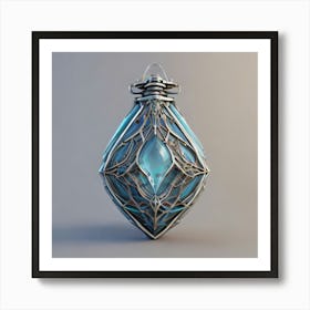Blue Glass Pendant Art Print