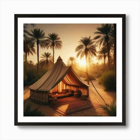 Bedouin Tent At Dusk 1 Art Print