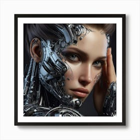 Robot Girl Art Print