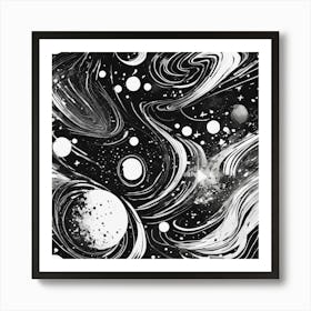 Black and White Abstract Art 171 Art Print