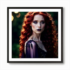 Red Haired Beauty 2 Art Print