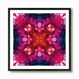 Pink Fractal Abstract Texture 6 Art Print