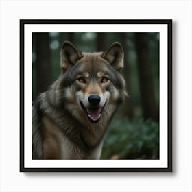Wolf In The Woods Art Print