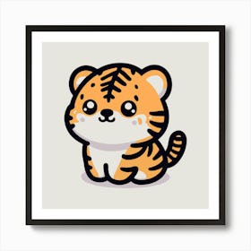 Cute Animal Tiger 2 Art Print