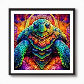 Psychedelic Turtle 1 Art Print