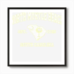 Trending North Myrtle Beach South Carolina Sc Vintage State Athletic Art Print