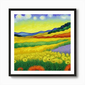 Sunflower Meadow Art Print