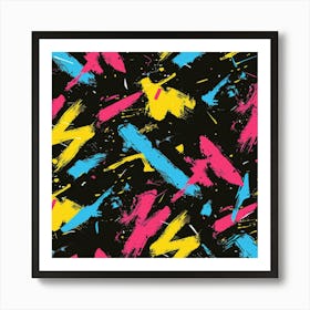 Colorful Strokes (7) Art Print