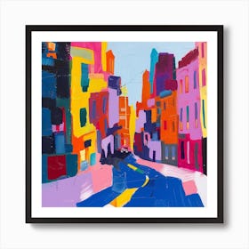 Abstract Travel Collection Dublin Ireland 1 Art Print