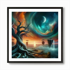 Tree In The Sky Art Print