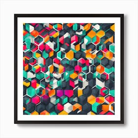 Abstract Geometric Background Art Print