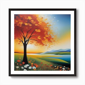 Sunset Tree 2 Art Print