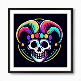 Mardi Gras Skull Art Print