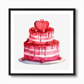 Valentine'S Day Cake 17 Art Print