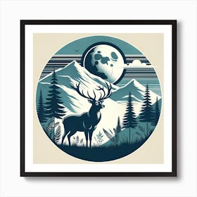 Deer In The Woods 5 Art Print