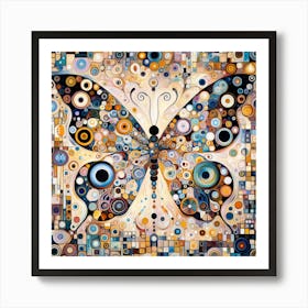 Ornate Butterfly Abstract III Art Print