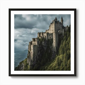 Castle On A Mountain 1 Art Print