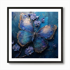 Blue Butterfly 1 Art Print