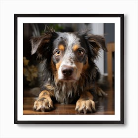 Australian Shepherd Dog Art Print