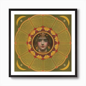 Fortune Teller Star Sign Vintage Art Print