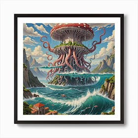 Octopus Island Art Print