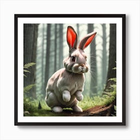 Rabbit In The Woods 5 Art Print