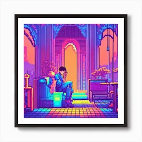 Pixel Art 4 Art Print