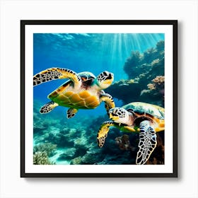 Sea Turtles 1 Art Print