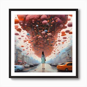 City Under A Cloud Art Print