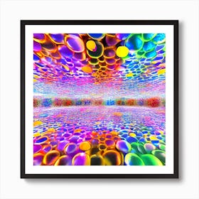 Psychedelic Bubbles Art Print