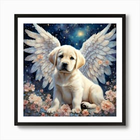 Angel Puppy Art Print