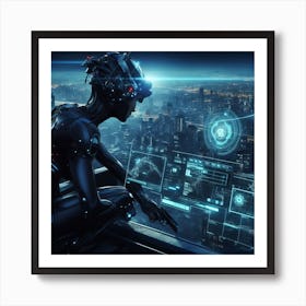 Futuristic Woman 1 Art Print