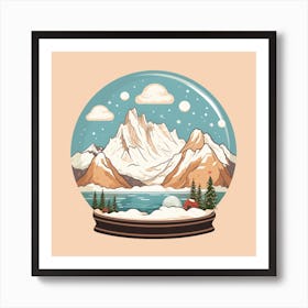 Patagonia Argentina 1 Snowglobe Art Print