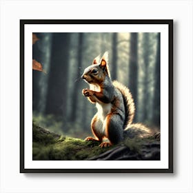 Squirrel In The Forest 257 Affiche