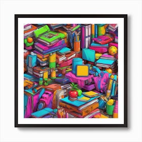 School Supplies Art Print