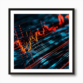 Abstract Image Of A Stock Chart Art Print