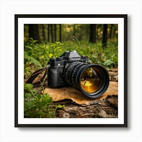 Camera In The Woods 3 Art Print