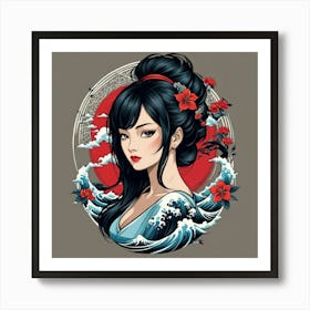 Asian Girl Art Print