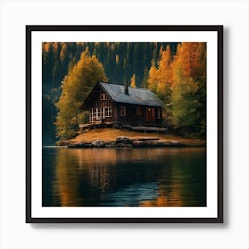 Cabin In The Woods Art Print