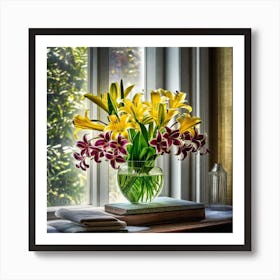 Lilies In A Vase 13 Poster