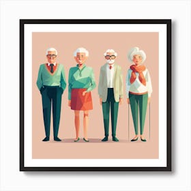 Old People 3 Art Print