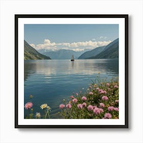 Fjord In Norway Art Print