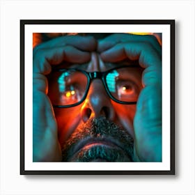 Man With Glasses 5 Art Print