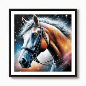 Galaxy Horse Art Print