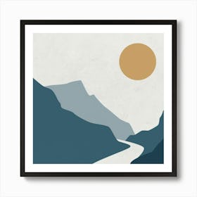 River In The Mountains Art Print