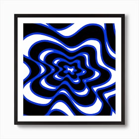 Blue And White Swirls 1 Art Print