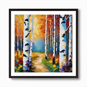 Birch Trees 12 Art Print