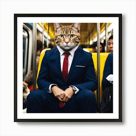 Cat In A Suit 1 Poster